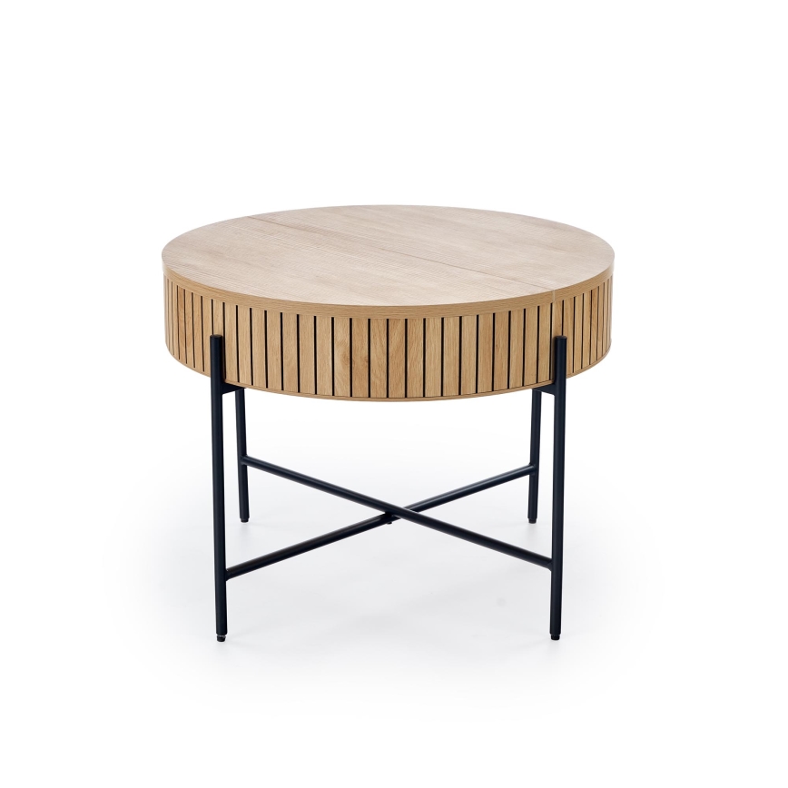 Sofabord DANTE Ø 67 cm brun/sort