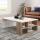 Sofabord DEFNE 34x90 cm hvid/brun
