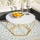 Sofabord DIAMOND 40x70 cm guldfarvet/hvid