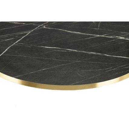 Sofabord DIAMOND 40x70 cm guldfarvet/sort/hvid