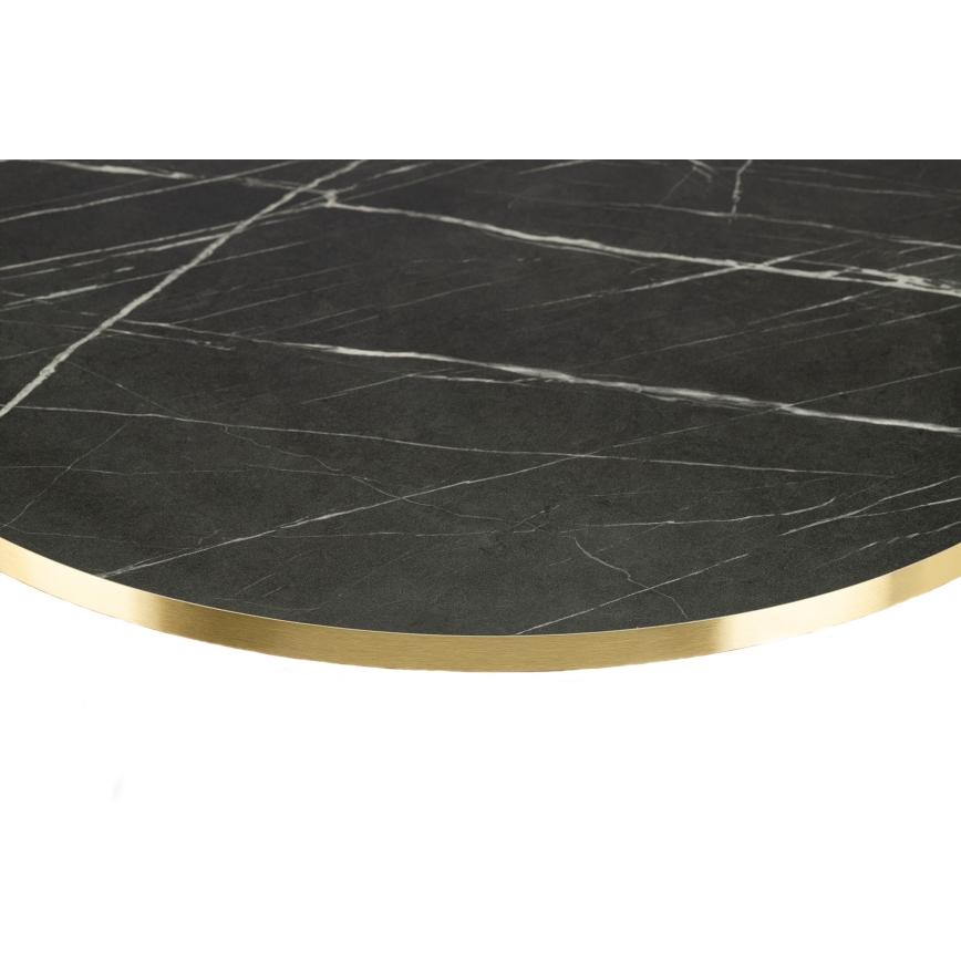 Sofabord DIAMOND 40x70 cm guldfarvet/sort/hvid