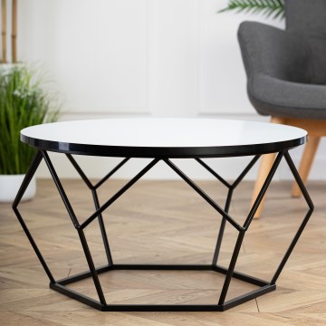 Sofabord DIAMOND 40x70 cm hvid/sort