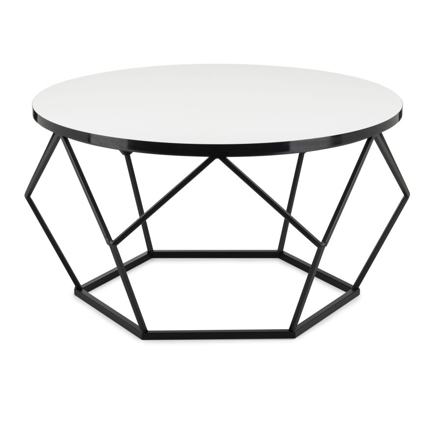 Sofabord DIAMOND 40x70 cm hvid/sort