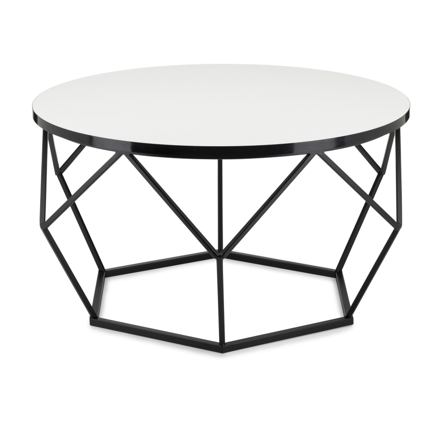 Sofabord DIAMOND 40x70 cm hvid/sort