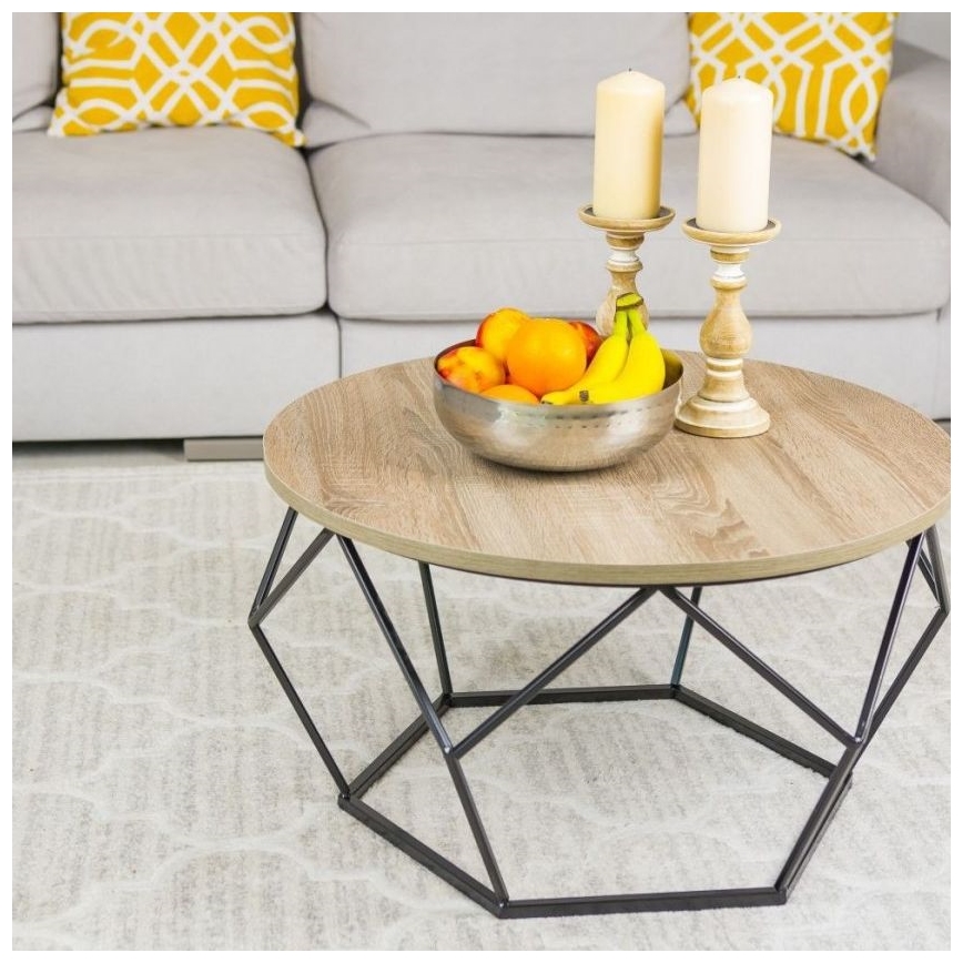 Sofabord DIAMOND 40x70 cm sort/brun