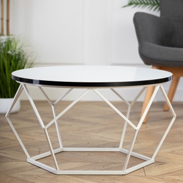 Sofabord DIAMOND 40x70 cm sort/hvid