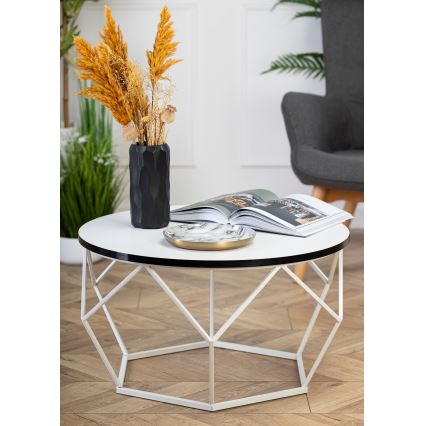 Sofabord DIAMOND 40x70 cm sort/hvid