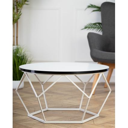 Sofabord DIAMOND 40x70 cm sort/hvid