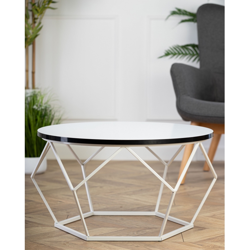 Sofabord DIAMOND 40x70 cm sort/hvid