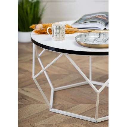 Sofabord DIAMOND 40x70 cm sort/hvid
