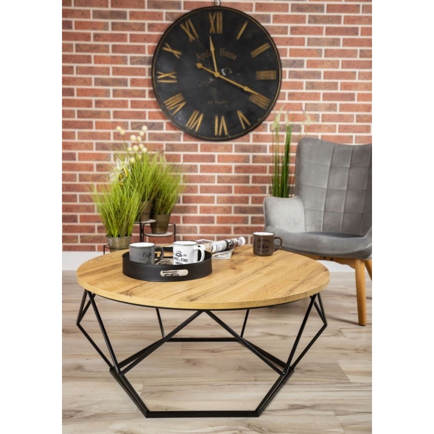 Sofabord DIAMOND 40x90 cm sort/brun