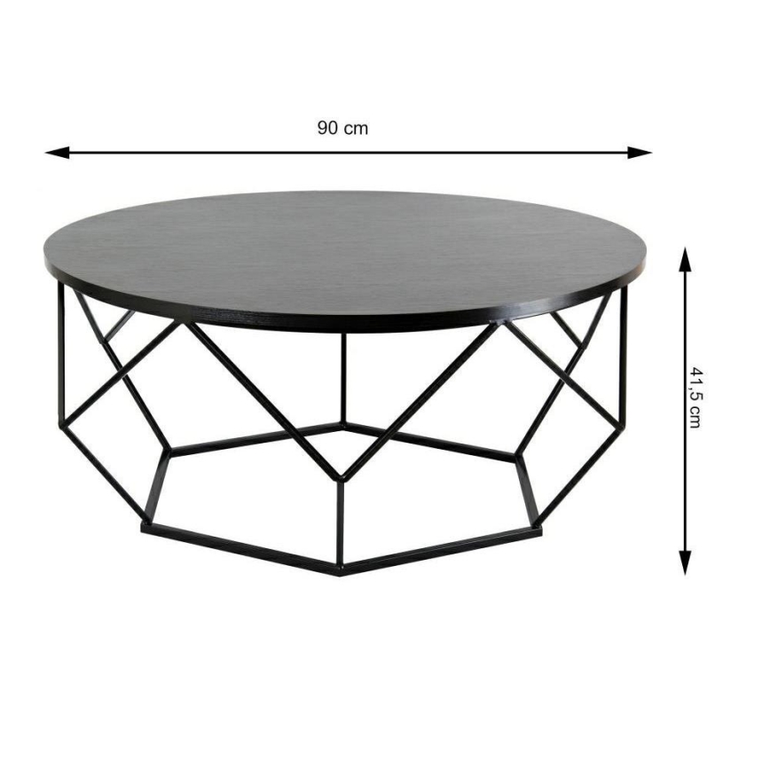 Sofabord DIAMOND 41,5x90 cm sort