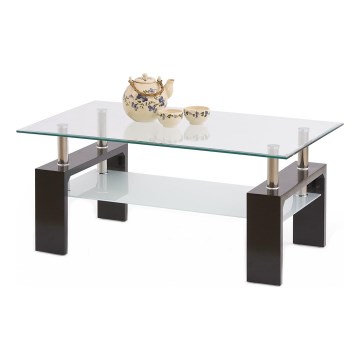 Sofabord DIANA 45x100 cm wenge/transparent