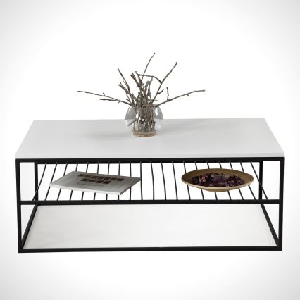 Sofabord ETNA 43x95 cm hvid/sort