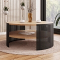 Sofabord FIKOLI 40x75 cm sort/gylden eg