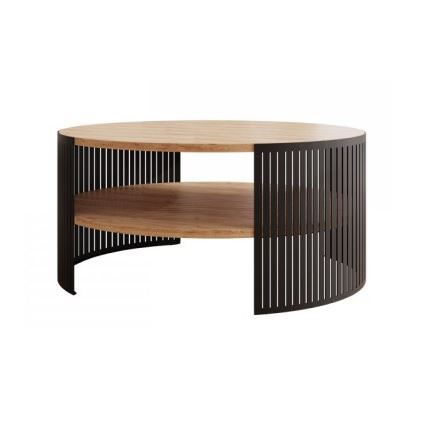 Sofabord FIKOLI 40x75 cm sort/gylden eg