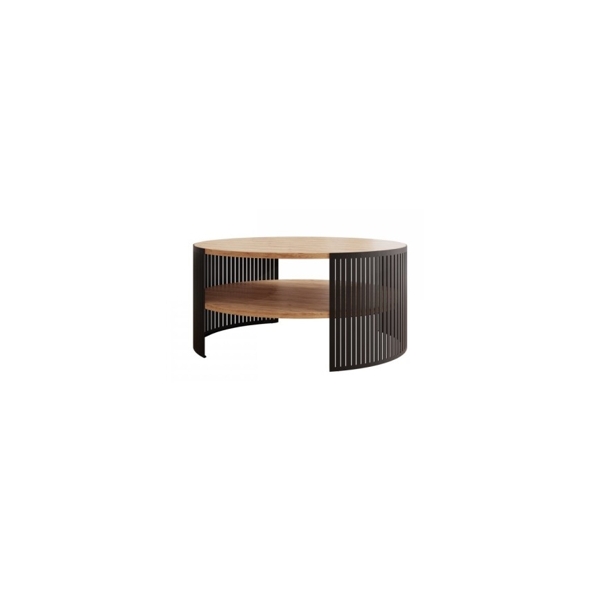 Sofabord FIKOLI 40x75 cm sort/gylden eg