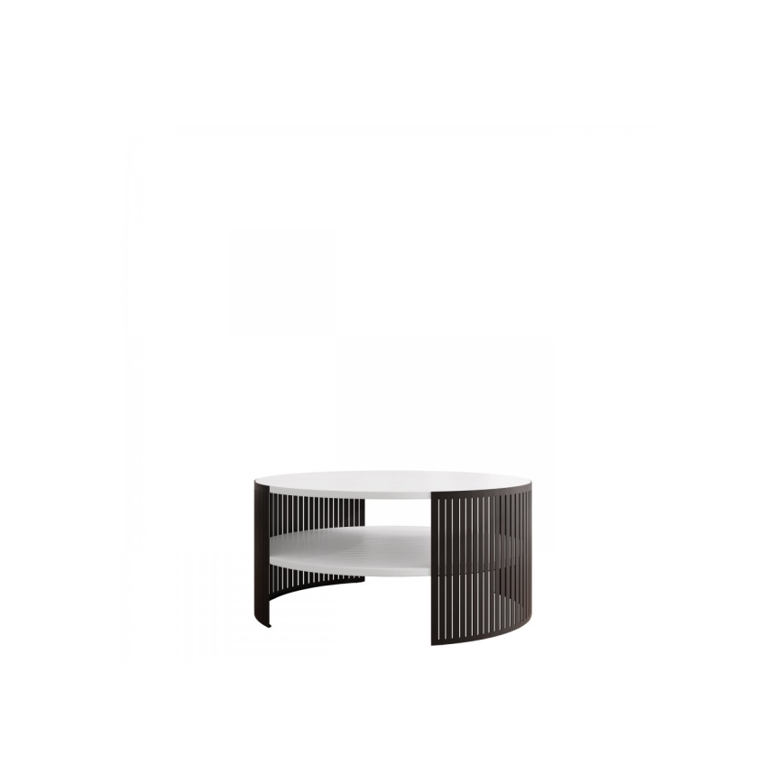 Sofabord FIKOLI 40x75 cm sort/hvid