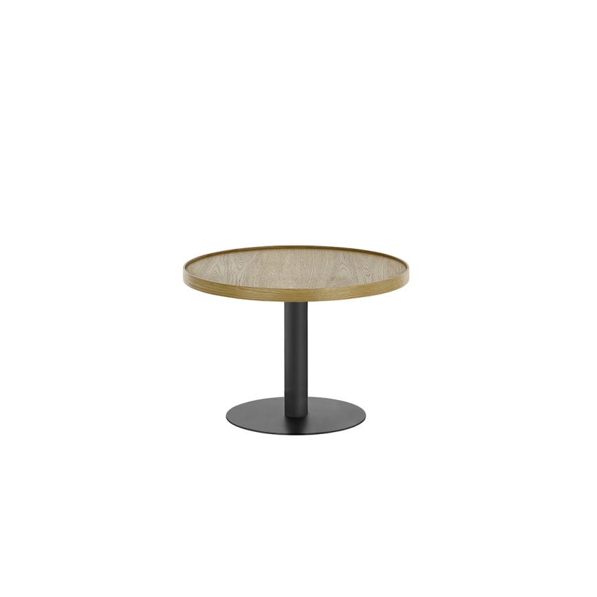 Sofabord FOCUS Ø 60 cm egetræ/sort