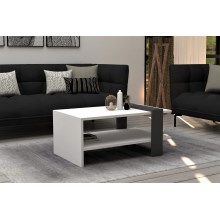 Sofabord FUNDA 35x80 cm hvid/antracitgrå