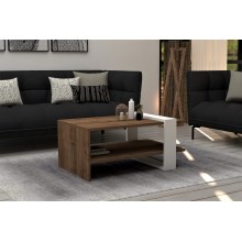 Sofabord GAYE 35x80 cm brun/hvid