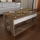 Sofabord GORDER 35x80 cm brun/hvid