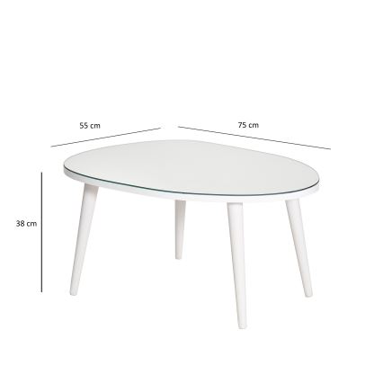 Sofabord GUSTO 38x75 cm hvid