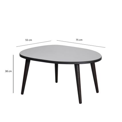 Sofabord GUSTO 38x75 cm sort