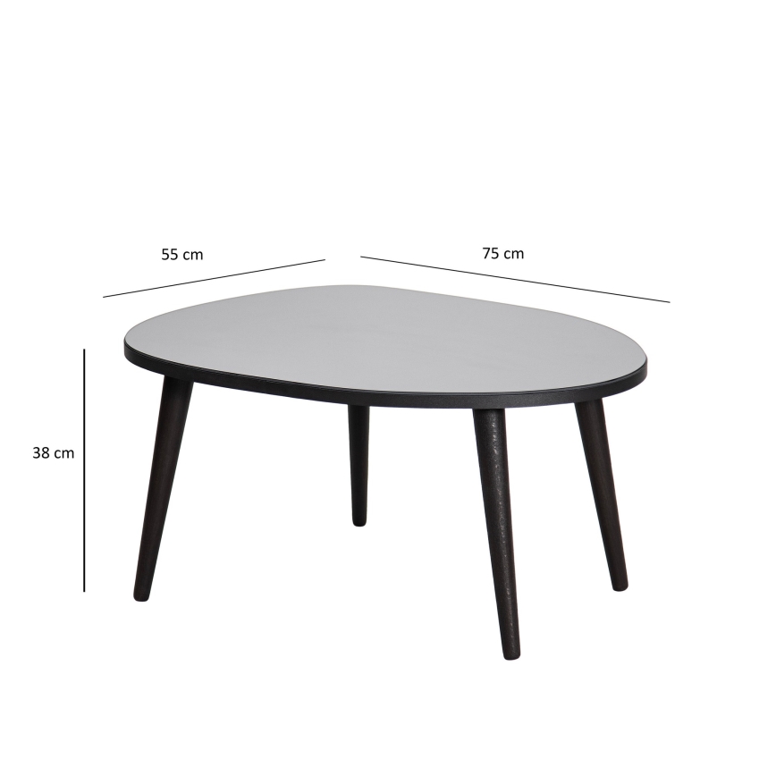 Sofabord GUSTO 38x75 cm sort