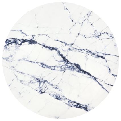 Sofabord HARISSA 41x42 cm sort/hvid marmordekor