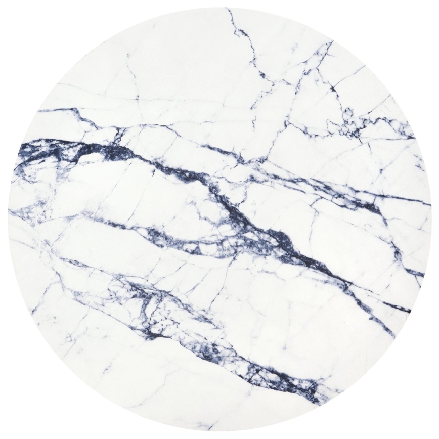 Sofabord HARISSA 41x42 cm sort/hvid marmordekor