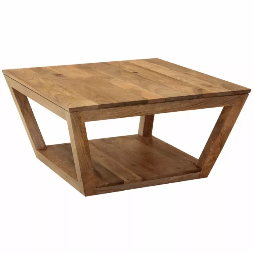 Sofabord HINA 80x80 cm massivt træ/mangotræ