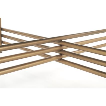 Sofabord ISMENA 41x80 cm guldfarvet/sort