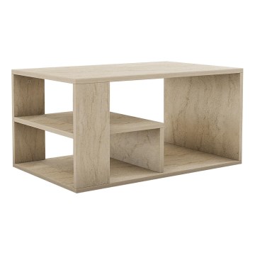 Sofabord JELIO, marmorlook, beige