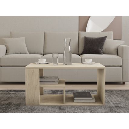 Sofabord JELIO, marmorlook, beige