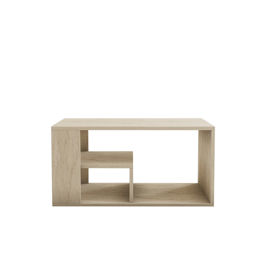 Sofabord JELIO, marmorlook, beige