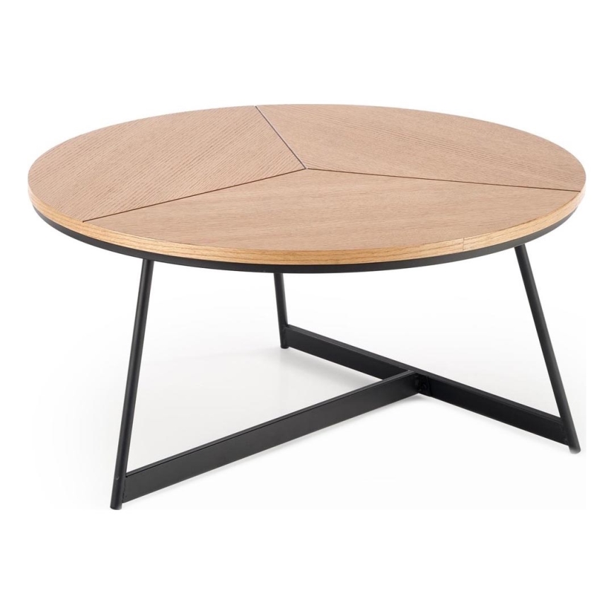 Sofabord KARIDA 41x80 cm beige/sort