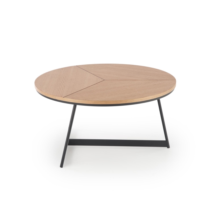 Sofabord KARIDA 41x80 cm beige/sort