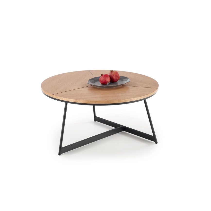Sofabord KARIDA 41x80 cm beige/sort