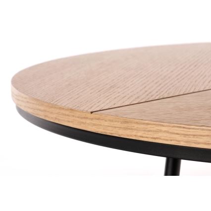 Sofabord KARIDA 41x80 cm beige/sort