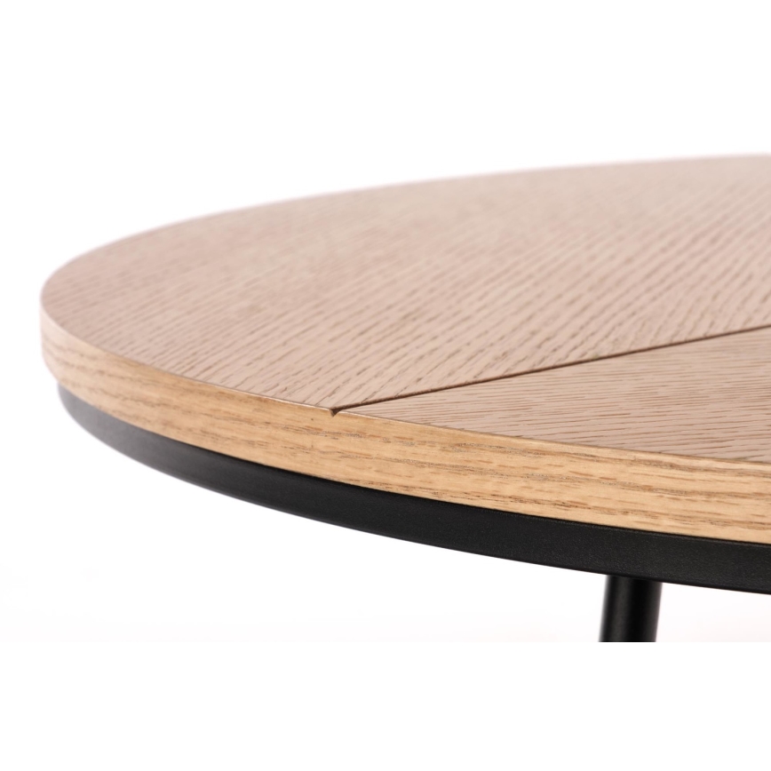 Sofabord KARIDA 41x80 cm beige/sort