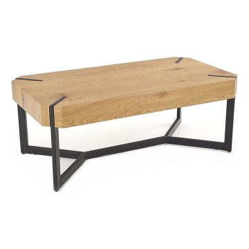 Sofabord LAVIDA 43x110 cm gylden eg/sort