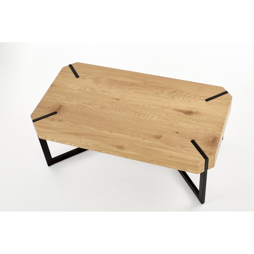 Sofabord LAVIDA 43x110 cm gylden eg/sort