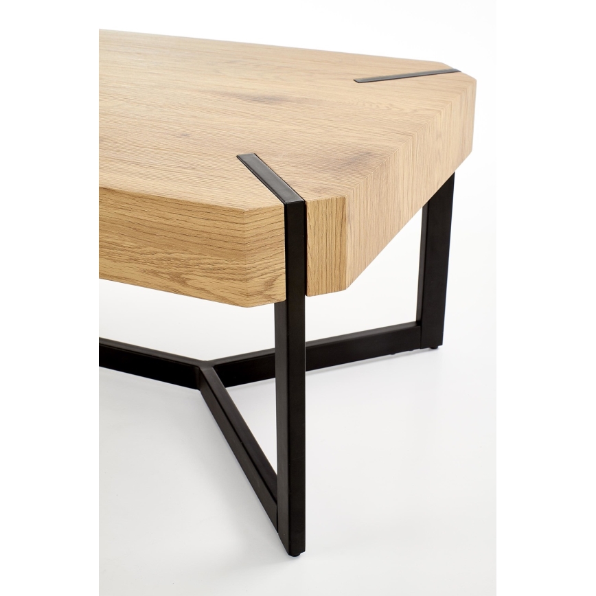 Sofabord LAVIDA 43x110 cm gylden eg/sort