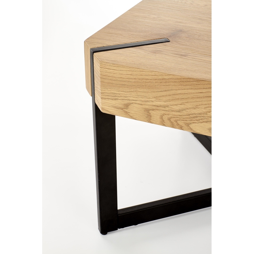 Sofabord LAVIDA 43x110 cm gylden eg/sort