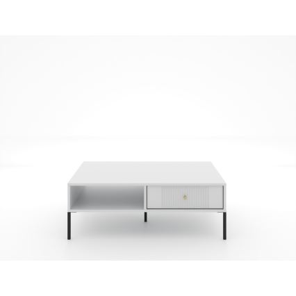Sofabord LUE 104x68 cm hvid/sort