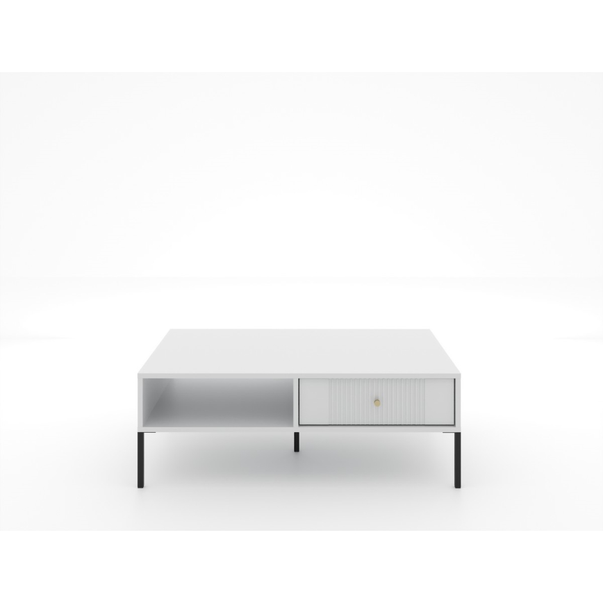 Sofabord LUE 104x68 cm hvid/sort