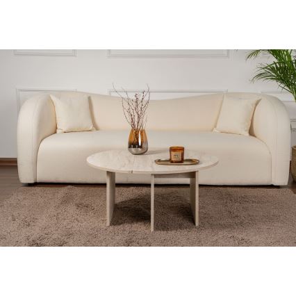 Sofabord LUVIA, marmorlook, beige