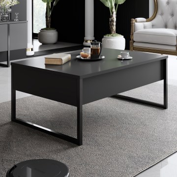 Sofabord LUXE 40x90 cm antracit/sort