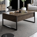 Sofabord LUXE 40x90 cm valnød/sort